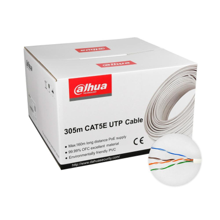 Dahua Technology PFM920I-5EUN tinklo kabelis Balta 305 m Cat5e U/UTP (UTP)|DH-PFM920I-5EUN