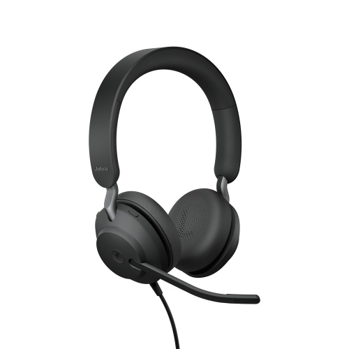 Jabra Evolve2 40 MS Teams Stereo Laidinės ausinės, USB-A, Juoda