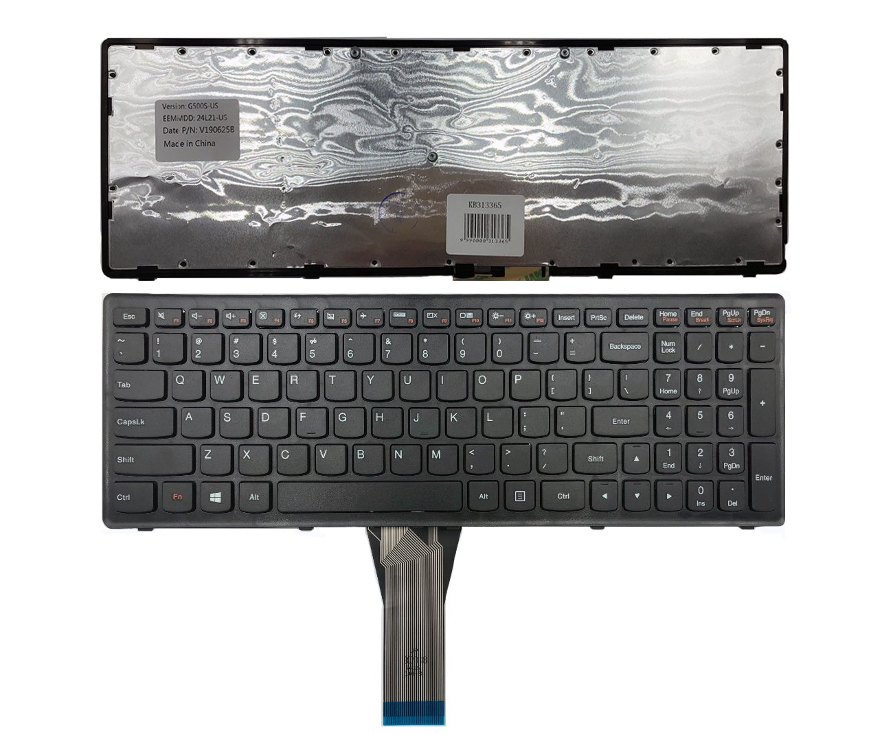 Klaviatūra Lenovo: G500C, G500H, G500S su rėmeliu
