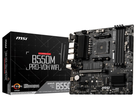 Mainboard|MSI|AMD B550|SAM4|MicroATX|2xPCI-Express 3.0 1x|2xM.2|1xPCI-Express 4.0 16x|Memory DDR4|Memory slots 4|1x15pin D-sub|1xHDMI|1xDisplayPort|2xUSB 2.0|4xUSB 3.2|1xPS/2|1xRJ45|3xAudio port|B550MPRO-VDHWIFI|B550MPRO-VDHWIFI