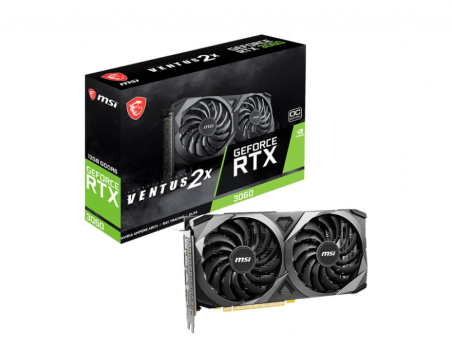 Graphics Card|MSI|NVIDIA GeForce RTX 3060|12 GB|192 bit|PCIE 4.0 16x|GDDR6|GPU 1807 MHz|1xHDMI|3xDisplayPort|RTX3060VENTUS2X12GOC|RTX3060VENTUS2X12GOC