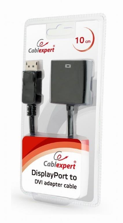Adapteris Gembird DisplayPort to VGA, juoda, 0.15 m