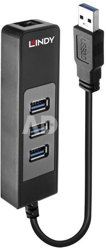 USB šakotuvas I/O USB3 & LAN 43176 LINDY