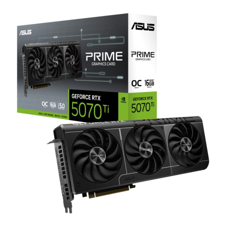 Graphics Card|ASUS|NVIDIA GeForce RTX 5070 Ti|16 GB|GDDR7|256 bit|PCIE 5.0 16x|GPU 2527 MHz|Triple slot Fansink|1xHDMI|3xDisplayPort|PRIME-RTX5070TI-O16G|PRIME-RTX5070TI-O16G