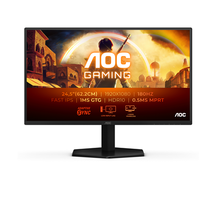 AOC 25G42E | 25 " | IPS | FHD | 16:9 | 180 Hz | 1 ms | 1920 x 1080 pixels | 300 cd/m² | HDMI ports quantity 1 | Black|25G42E