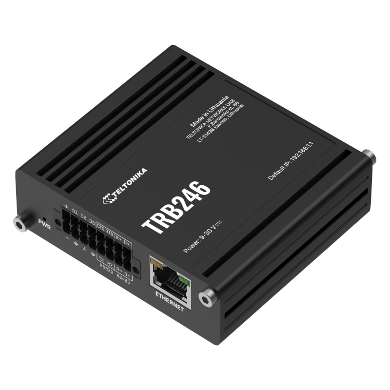 TELTONIKA 4G LTE CAT 4 IoT Gateway with I/Os, RS232, RS485 (TRB246)