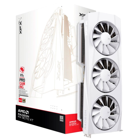 XFX Quicksilver AMD Radeon RX 9070XT White Magnetic Air Edition with 16GB GDDR6 HDMI 3xDP, AMD RDNA 4|RX-97TMAQKW9
