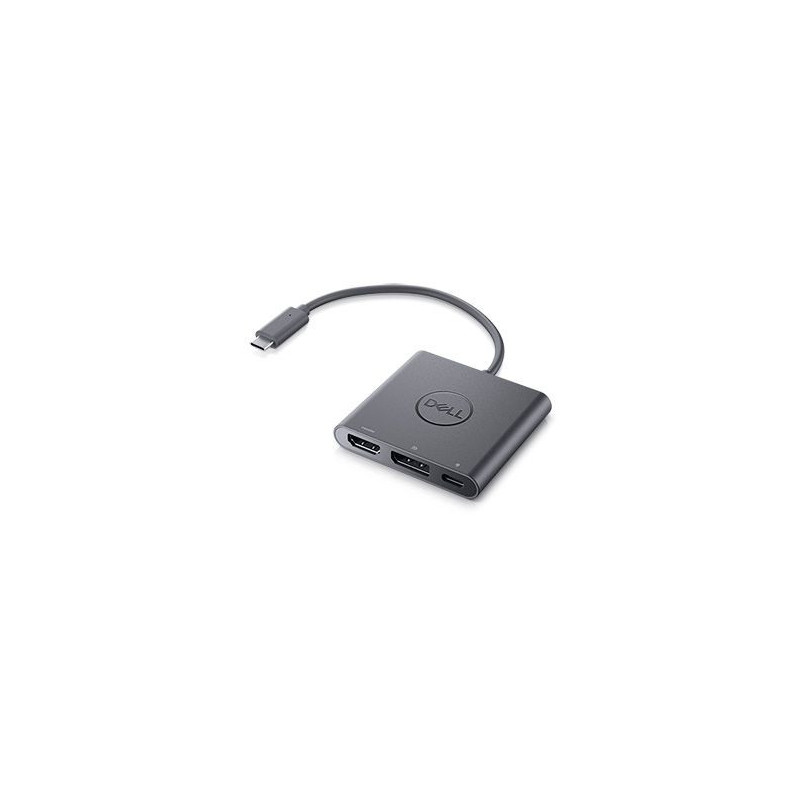 Dell | Adapter | USB-C to HDMI/DP with Power Pass-Through | Black | USB-C Male | HDMI Female USB Female USB-C (power only) Fema