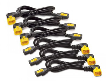 APC POWER CORD KIT (6 EA), LOCKING, C13 TO C14 (90 DEGREE), 0.6M|AP8702R-WW