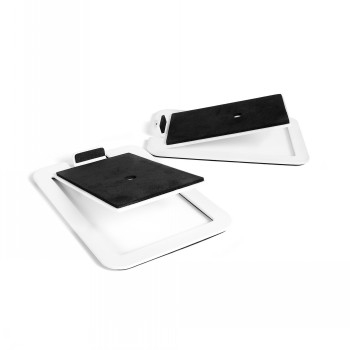 KANTO AUDIO DESKTOP SPEAKER STANDS FOR MIDSIZE SPEAKERS - WHITE (PAIR)|S4W