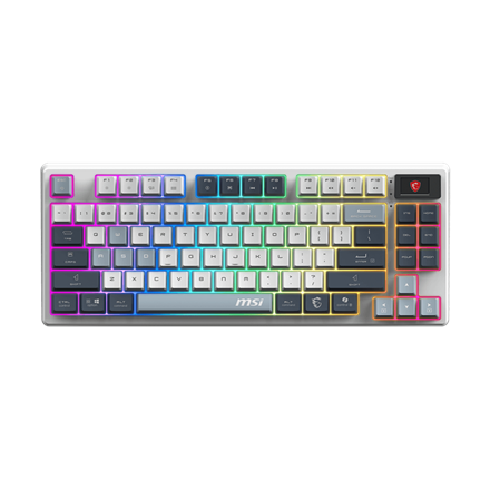 MSI FORGE GK600 TKL WIRELESS SKY | Gaming Keyboard | Wireless | US | Bluetooth | 2.4 GHz, Bluetooth, USB 2.0 | Mechanical Linear|FORGE GK600 TKL W SKY US