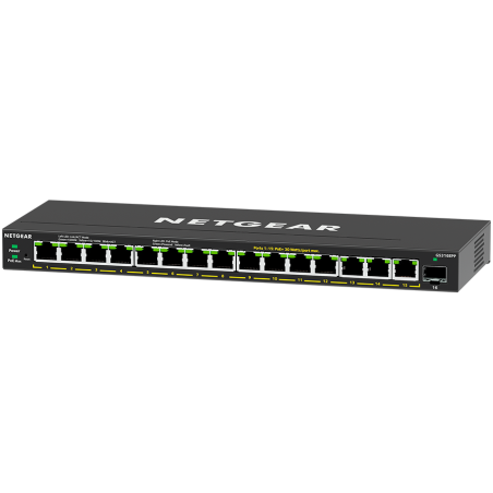 NETGEAR 16PT GE Plus Switch W/ HI-PWR|GS316EPP-100PES