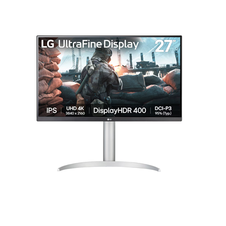 LG 27UP650K-W | 27 " | IPS | UHD | 16:9 | 60 Hz | 5 ms | 3840 x 2160 pixels | 400 cd/m² | HDMI ports quantity 2|27UP650K-W.AEU