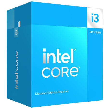 CPU|INTEL|Desktop|Core i3|i3-14100F|Raptor Lake|3500 MHz|Cores 4|12MB|Socket LGA1700|58 Watts|BOX|BX8071514100FSRMX2|BX8071514100F S RMX2