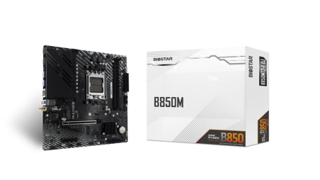 Mainboard|BIOSTAR|AMD B850|SAM5|Micro-ATX|1xPCI-Express 4.0 4x	|1xPCI-Express 4.0 16x|2xM.2|1xHDMI|1xDisplayPort|6xUSB 2.0|6xUSB 3.2|1xUSB-C|1xRJ45|3xAudio port|B850MT2-EDJ|B850MT2-E DJ