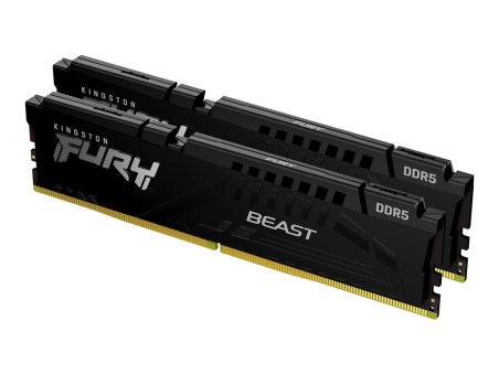 Kingston KF560C30BBK2-64 64GB 6000MT/s DDR5 CL30 DIMM (Kit of 2) FURY Beast Black XMP | Kingston|KF560C30BBK2-64