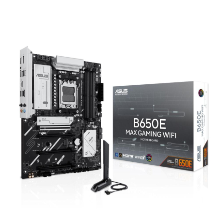 Mainboard|ASUS|AMD B650|SAM5|ATX|Memory DDR5|Memory slots 4|2xPCI-Express 3.0 16x|1xPCI-Express 4.0 16x|1xPCI-Express 5.0 16x|3xM.2|1xHDMI|1xDisplayPort|2xUSB 2.0|5xUSB 3.2|1xUSB-C|1xRJ45|3xAudio port|B650EMAXGAMINGWIFI|B650E MAX GAMING WIFI