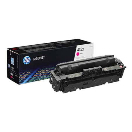 HP 415X High Capacity Magenta Laser Toner Cartridge, 6000 pages, for HP Color LaserJet Pro M454, M479|W2033X