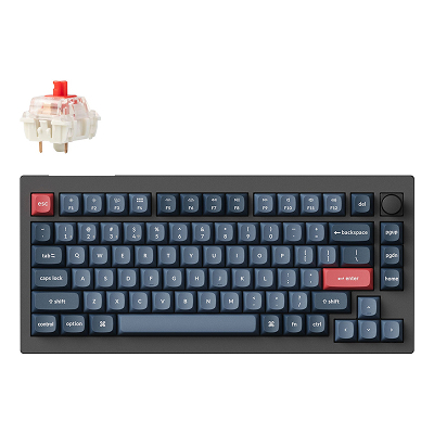 Keychron V1 Max RGB - US Layout - Hot-Swappable Gateron Jupiter Red Wireless Keyboard|V1M-D1