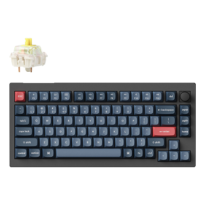 Keychron V1 Max RGB - US Layout - Hot-Swappable Gateron Jupiter Banana Wireless Keyboard|V1M-D4