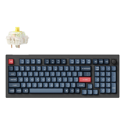 Keychron V5 Max RGB - US Layout - Hot-Swappable Gateron Jupiter Banana Wireless Keyboard|V5M-D4