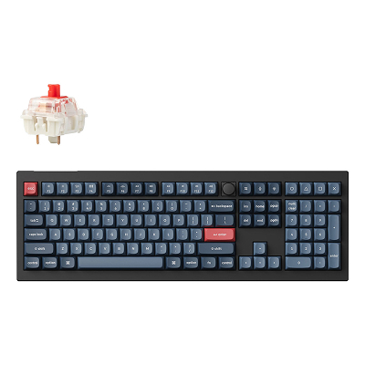Keychron V6 Max RGB - US Layout - Hot-Swappable Gateron Jupiter Red Wireless Keyboard|V6M-D1