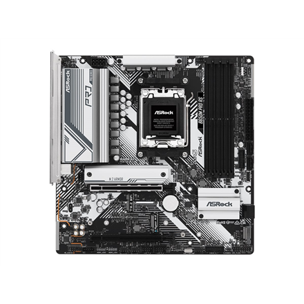 ASROCK MB Desktop B650M PRO RS, AM5, 4x DDR5, 1x PCIe 4.0 x16, 1x PCIe 3.0 x16, 1x Blazing M.2(PCIe Gen5x4), 1x Hyper M.2, 4x SATA3, RAID 0, 1, 10, 7.1 CH HD Audio, 1x HDMI, 1x DP, 2.5G LAN, 6x USB 3.2, 8x USB 2.0, 2x USB-C, mATX|B650M PRO RS