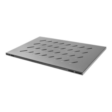 Fixed shelf 1U 19'' 465x715mm black|AK-1009-B