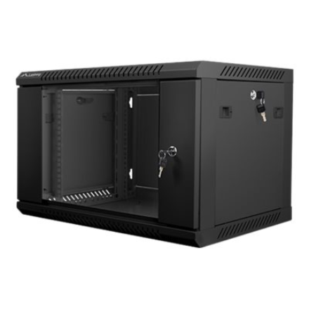 Wall-Mounted Rack 19'' 6U 600X450mm black|WF01-6406-10B