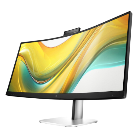 HP 534pm Series 5 Pro WQHD USB-C Curved Conferencing Monitor - 34" 3440x1440 WQHD 400-nit AG, VA, USB-C(100W/15W)/HDMI/DisplayPort, 3x USB-A, speakers, 5MP webcam, RJ-45 LAN, height adjustable/tilt/swivel, 3 years (replaces E34m)|9E0Z2UT#ABB