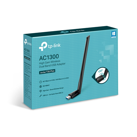 TP-LINK | Dual Band USB Adapter | Archer T3U Plus|ARCHER T3U PLUS