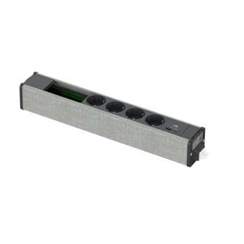 SCHNEIDER ELECTRIC UNICA SYSTEM+ MOD.UNIT 4XSCH+USBA/C+DATA ANTHR/GREY|INS44259