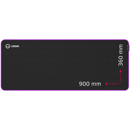 Lorgar Main 319, Gaming mouse pad, High-speed surface, Purple anti-slip rubber base, size: 900mm x 360mm x 3mm, weight 0.6kg|LRG-GMP319
