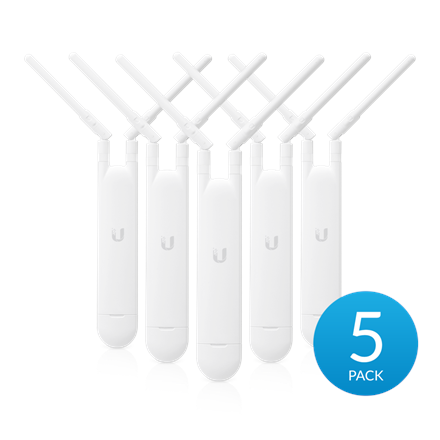Ubiquiti | UniFi | UAP-AC-M-5Pack Mesh Access Point | 802.11ac | 2.4/5 | 867 Mbit/s | 10/100/1000 Mbit/s | Ethernet LAN (RJ-45) ports 1 | MU-MiMO Yes | PoE in|UAP-AC-M-5