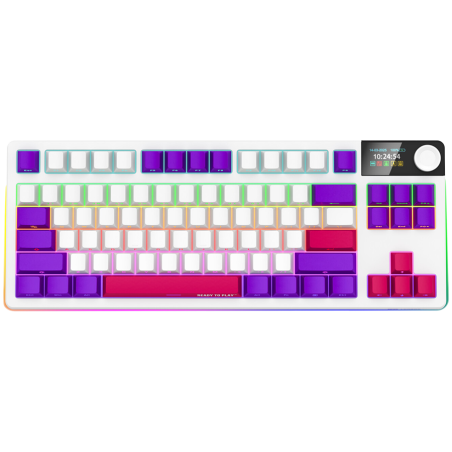 LORGAR KBP70TKLW, Wireless TKL Mechanical Gaming Keyboard Pro, White, EN layout|LRG-KBP70TKLW-WH-US