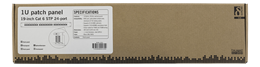 DELTACO STP komutacinė panelė, 24xRJ45, Cat6, 10Gbps, Krone gnybtais, 1U, 19 ", metalinis, juodas / PAN-201|PAN-201