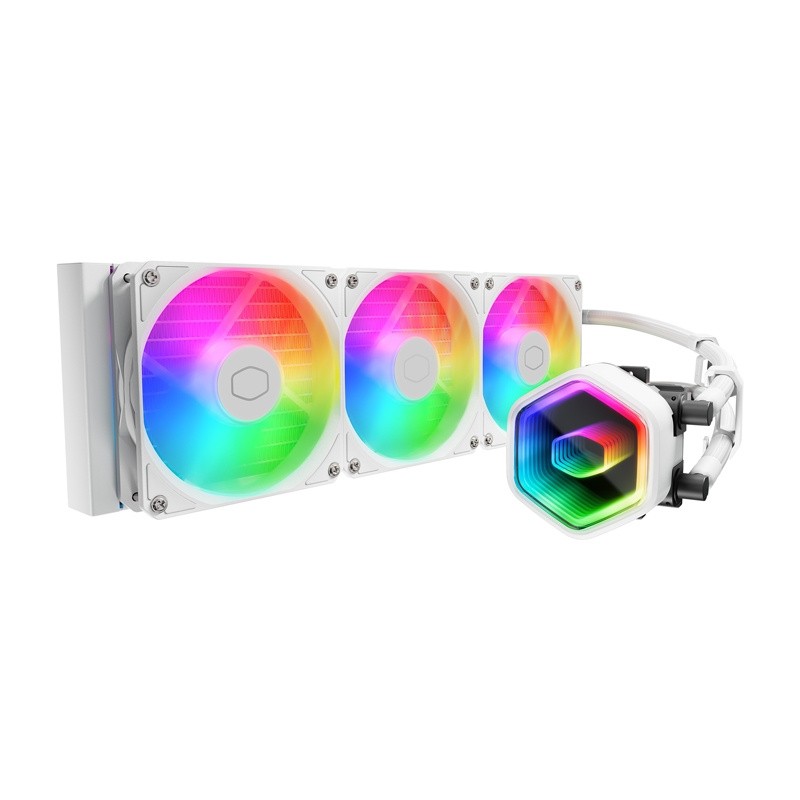 Aušinimas vandeniu "Cooler Master MasterLiquid 360 Core II ARGB" (baltas)