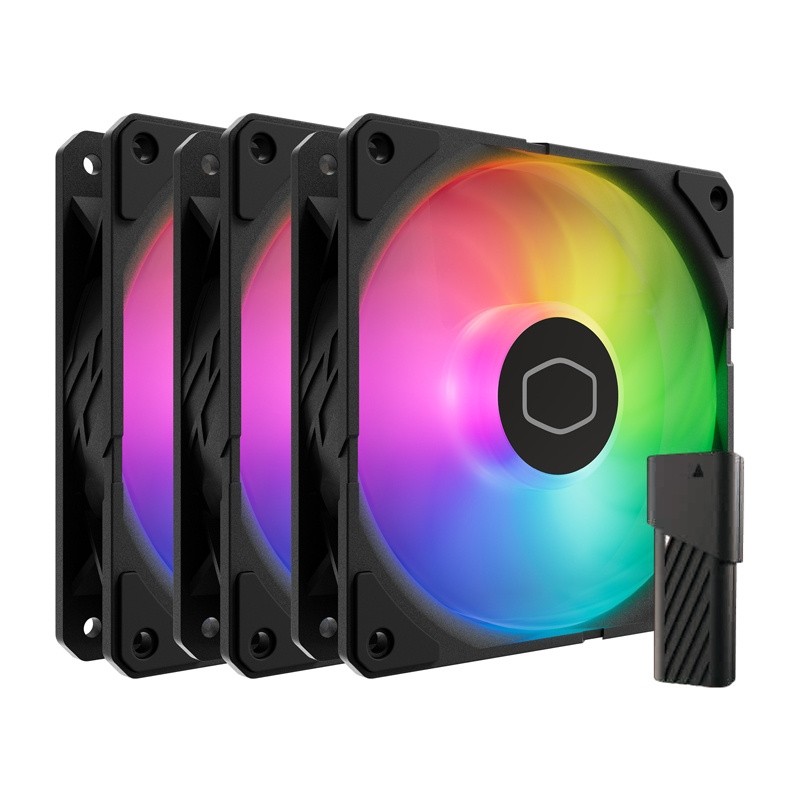 Cooler Master SickleFlow Edge 120 ARGB 3 viename ventiliatorius (juodas)
