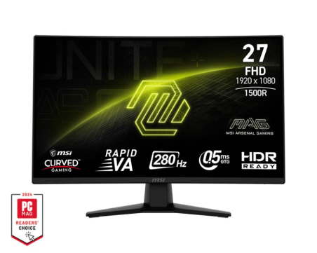 LCD Monitor|MSI|MAG 274CXF|27"|Gaming/Curved|Tilt|Matte|Panel VA|1920x1080|16:9|280 Hz|0.5 ms|Colour Black|MAG274CXF|MAG 274CXF