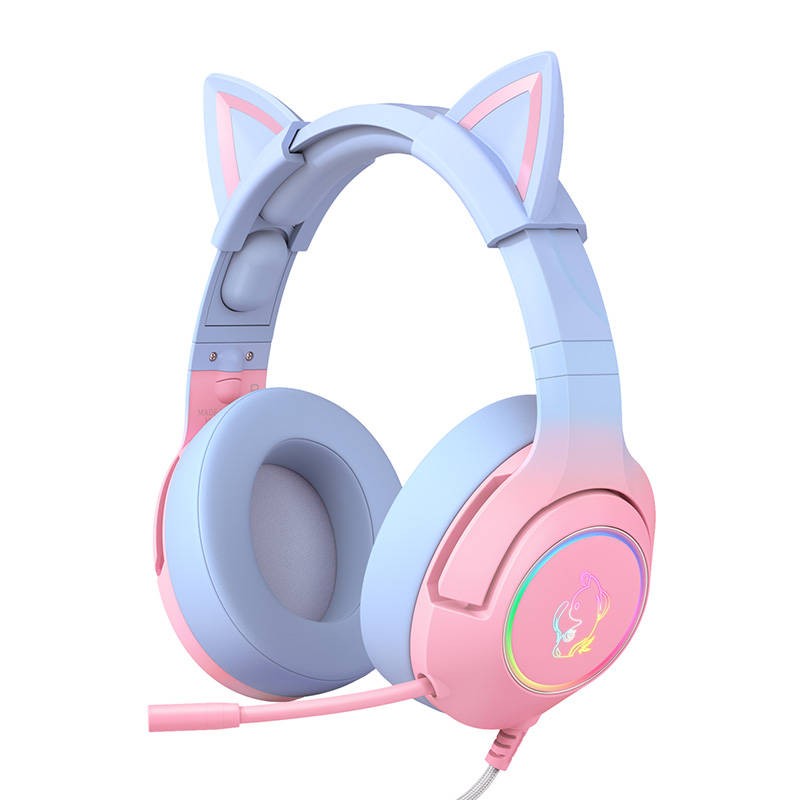 Žaidimų ausinės ONIKUMA K9 Pink/Blue