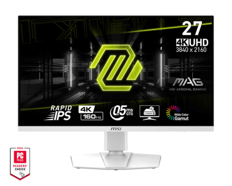 LCD Monitor|MSI|MAG 274URFW|27"|Gaming/4K|Matte|Panel IPS|3840x2160|16:9|160 Hz|0.5 ms|Colour White|MAG274URFW|MAG 274URFW