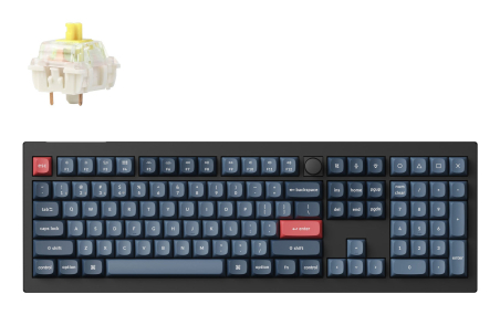 Keychron V6 Max RGB - US Layout - Hot-Swappable Gateron Jupiter Brown Wireless Keyboard|V6M-D4