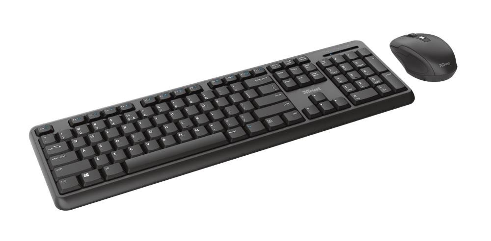 Klaviatūra Trust TKM-350 EN, juoda, belaidė