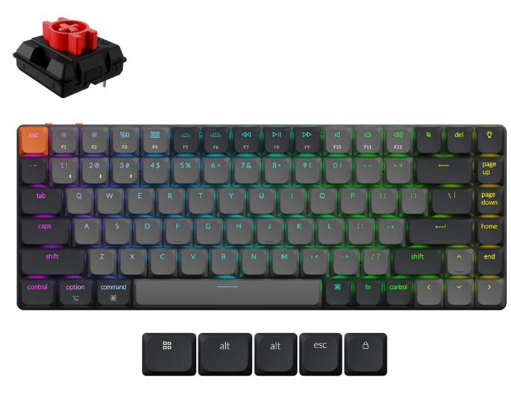 Klaviatūra KEYCHRON K3 RGB K3X-B1, juoda