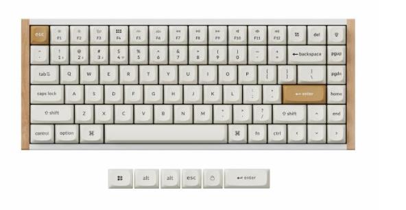 Klaviatūra Keychron K2 HE Special Edition K2H-Q1 Gateron Double-Rail Magnetic Nebula, Anglų (US), balta, belaidė
