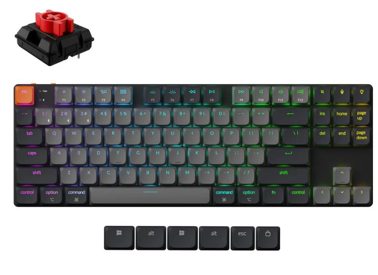 Klaviatūra KEYCHRON K1 RGB K1X-H1, juoda