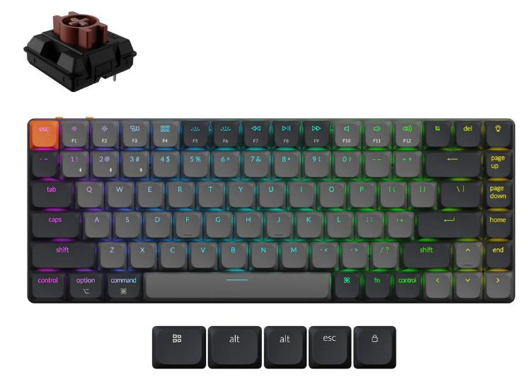 Klaviatūra KEYCHRON K3 RGB K3X-B3, juoda