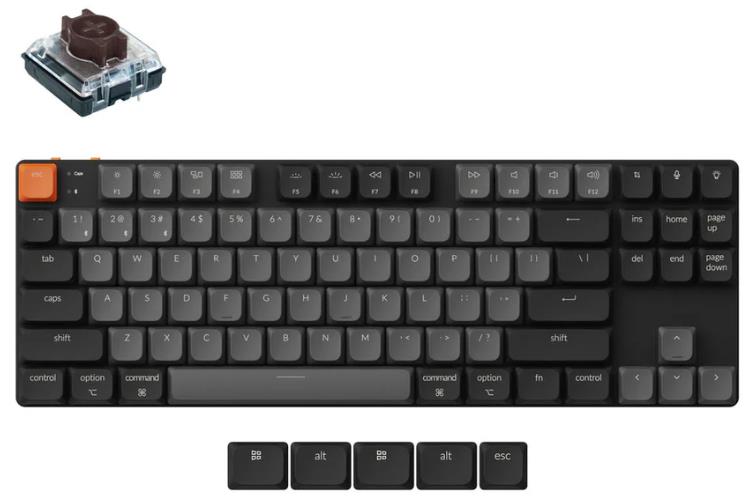 Klaviatūra KEYCHRON K1/BLACK K1X-A3, juoda