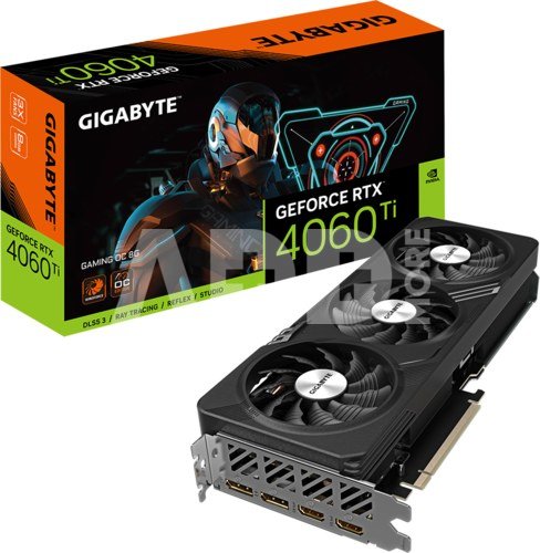 Gigabyte GV-N406TGAMING OC-8GD 1.0 NVIDIA, 8 GB, GeForce RTX 4060 Ti, 	 GDDR6X, 	 PCI-E 4.0, HDMI ports quantity 2, Memory clock speed 21000 MHz