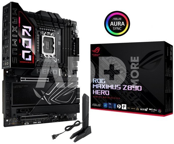 Asus ROG MAXIMUS Z890 HERO | Processor family Intel | Processor socket LGA1851 | DDR5 | Supported hard disk drive interfaces M.2, SATA | Number of SATA connectors 4